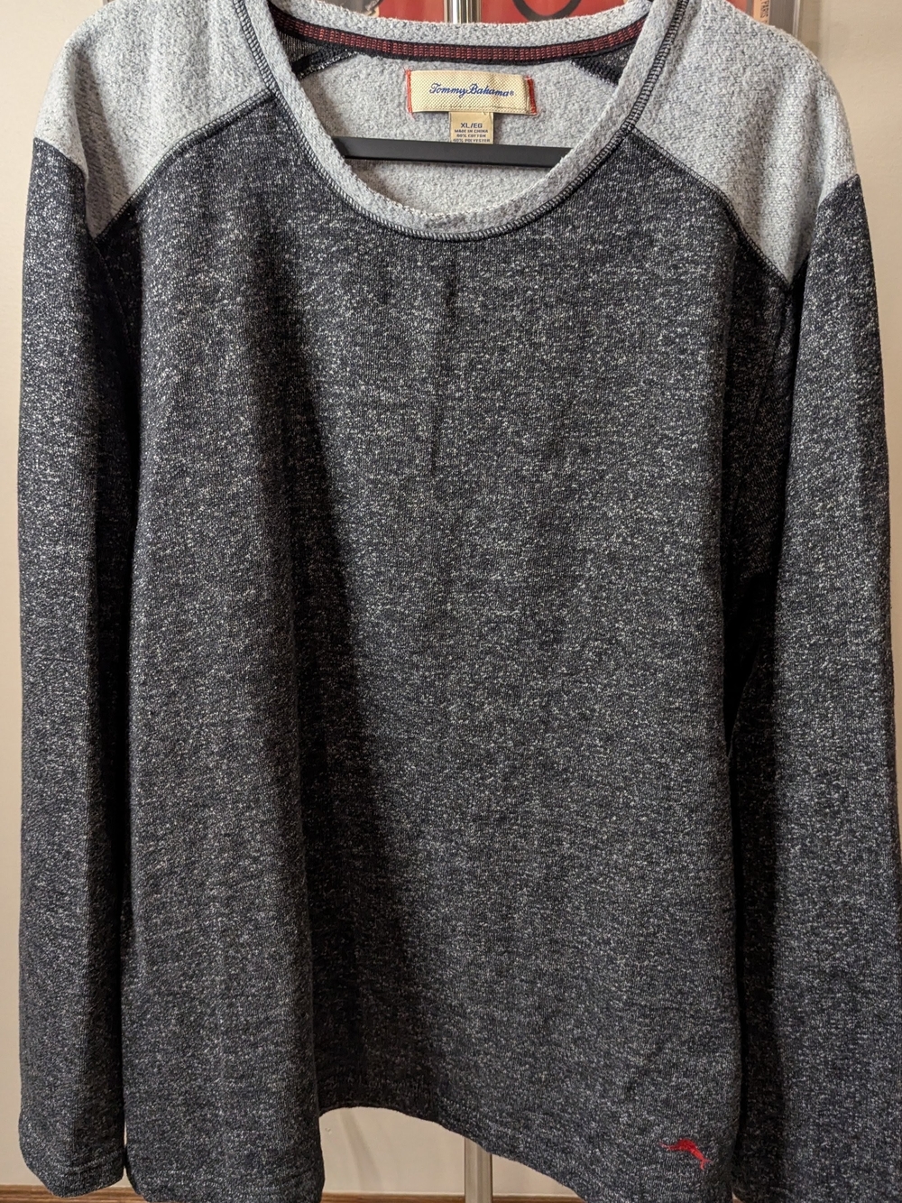 $14 Tommy Bahama Mens XL Relax Two Tone Fleece Crewneck Pullover Sweatshirt EUC